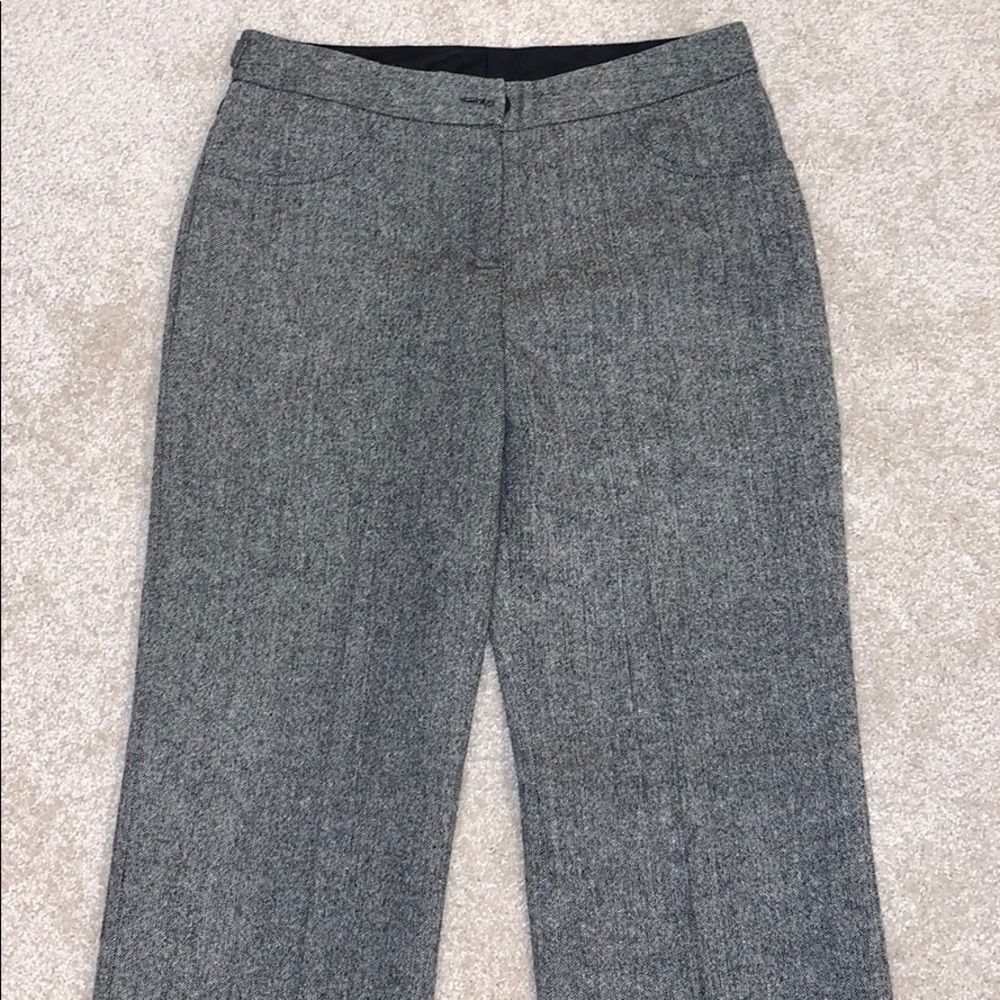 Black gray wool pants